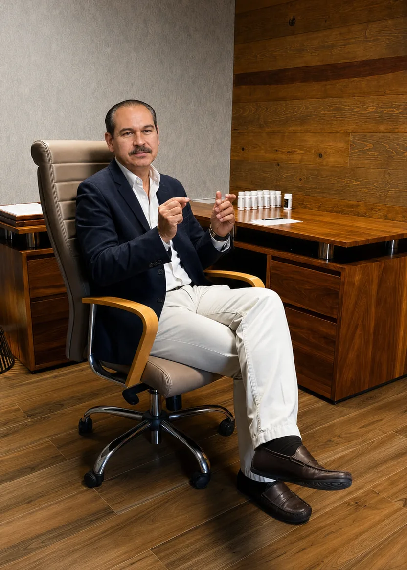 Dr. Ramiro Lastra en su consultorio